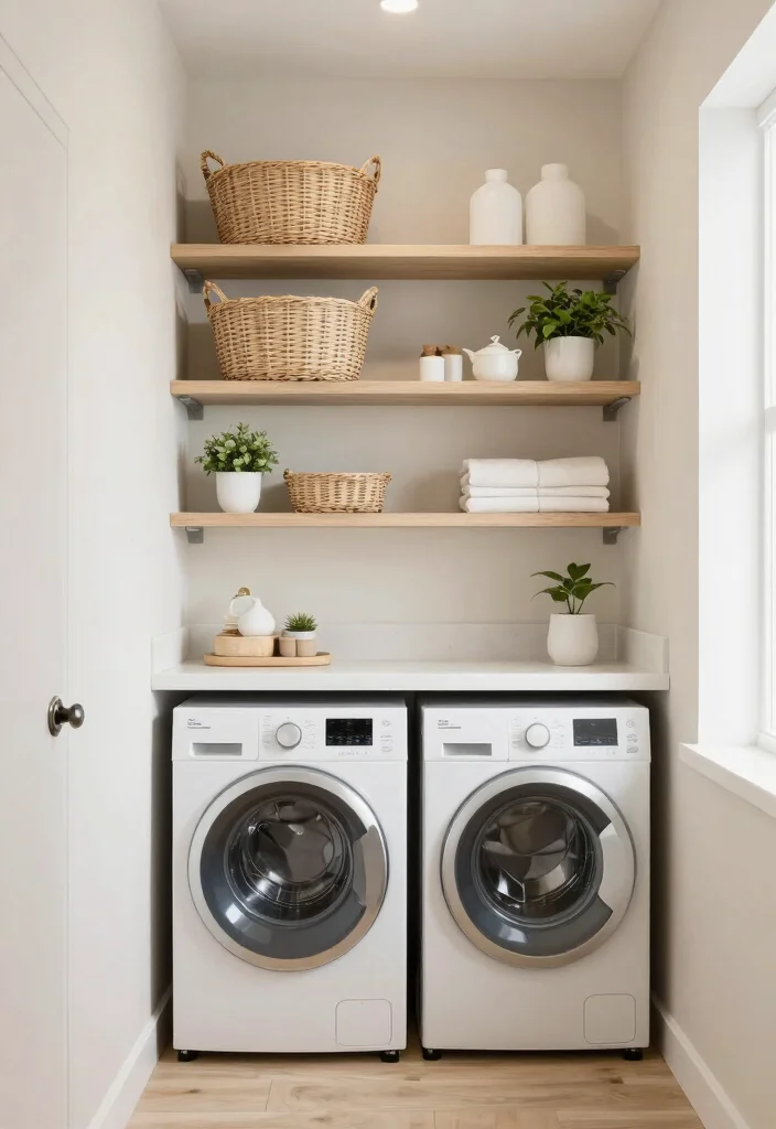 14 Small Bathroom With Washing Machine Ideas That Actually Work - 4. Smart Use of Wall Space 1