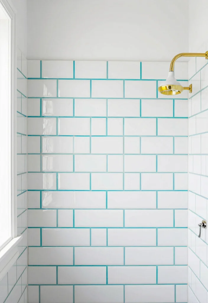 14 Subway Tile Bathroom Ideas That Never Go Out Of Style - 12. Playful Patterns with Grouting 1