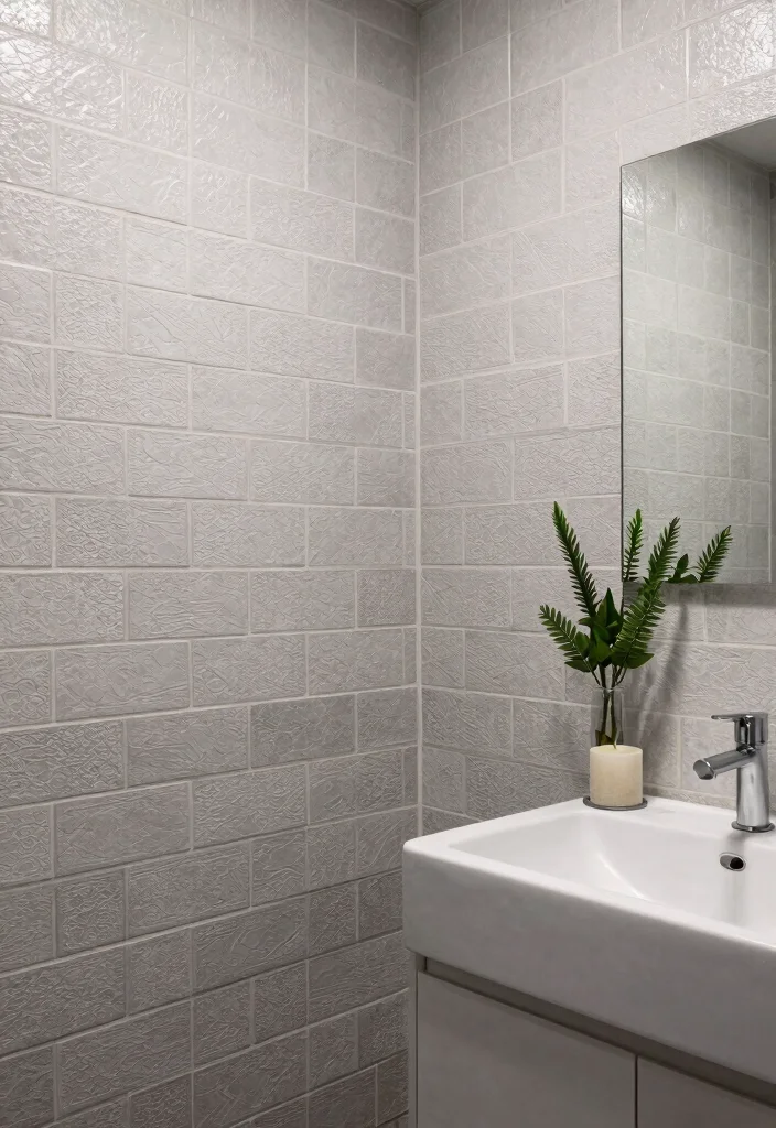 14 Subway Tile Bathroom Ideas That Never Go Out Of Style - 8. Textured Subway Tiles 1