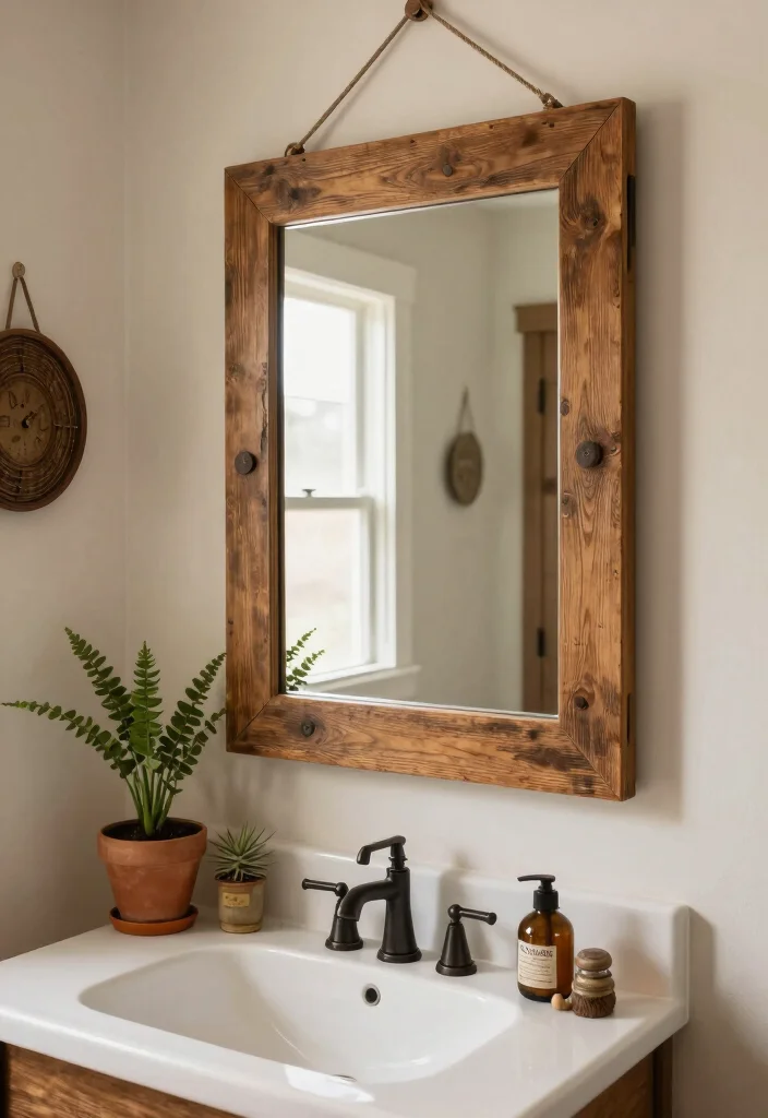 14 Western Bathroom Decor Ideas With Rustic Flair - 10. Rustic Mirrors 1