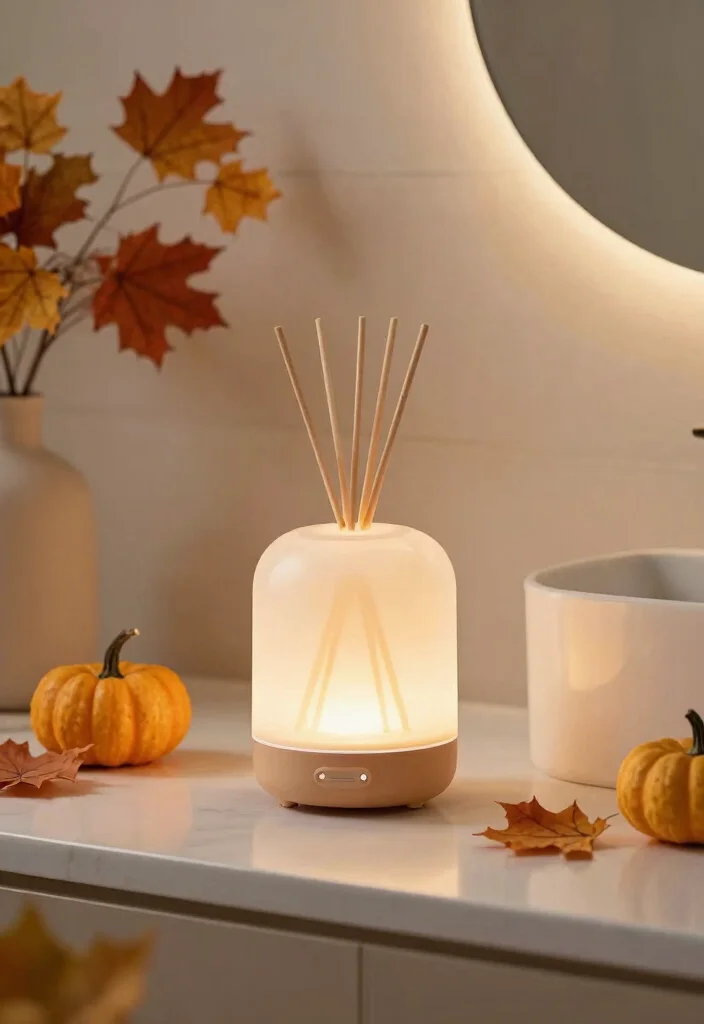 15 Autumn Bathroom Decor Ideas With Warm Seasonal Vibes - 10. Seasonal Fragrance Diffusers 1