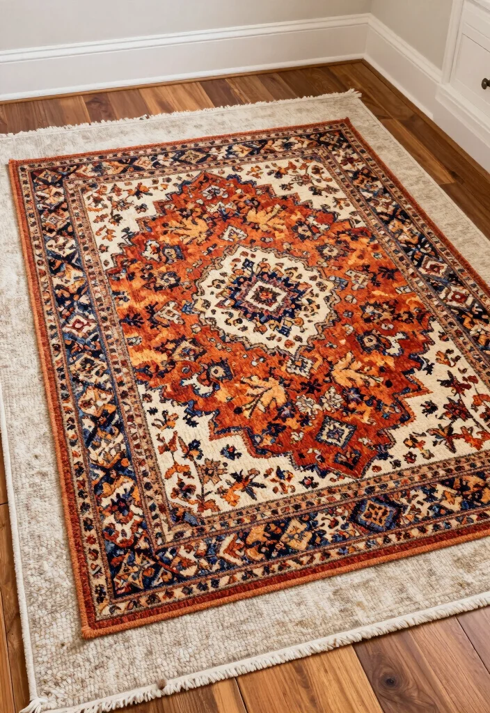 15 Autumn Bathroom Decor Ideas With Warm Seasonal Vibes - 11. Layered Rugs for Depth 1