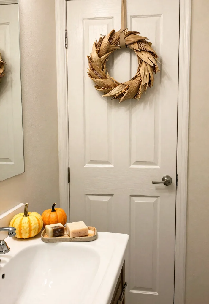 15 Autumn Bathroom Decor Ideas With Warm Seasonal Vibes - 5. Harvest-Themed Accessories 1