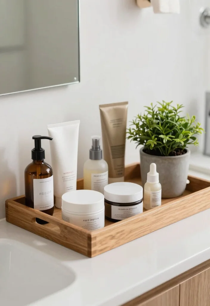 15 Bathroom Cabinet Storage Ideas That Reduce Clutter - 12. Use Trays for Organization 1