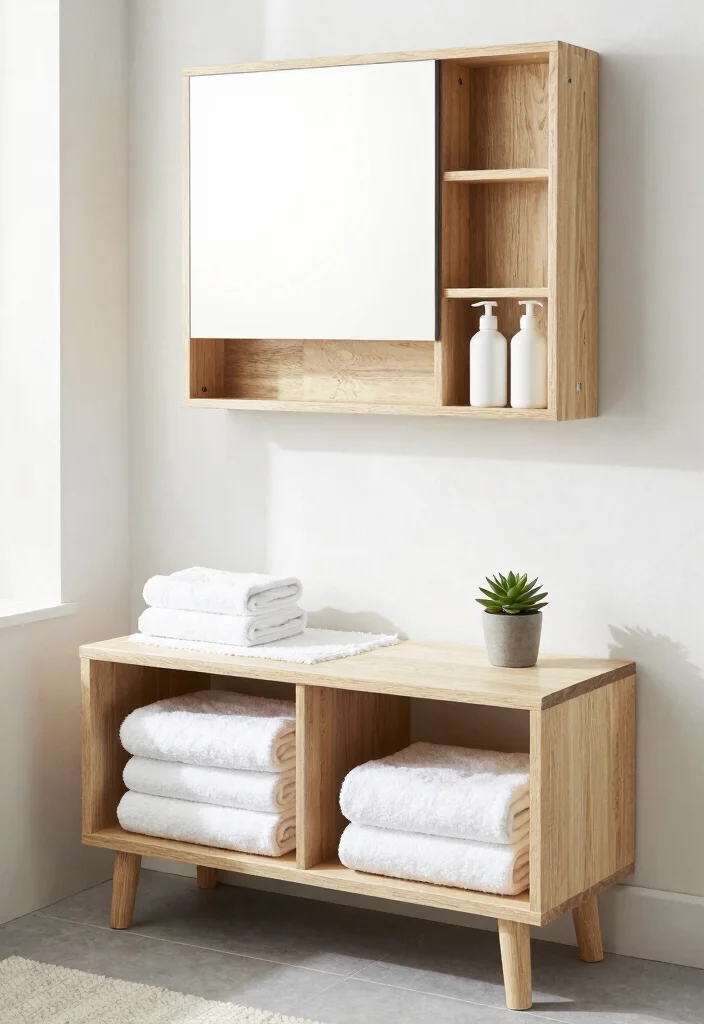 15 Bathroom Cabinet Storage Ideas That Reduce Clutter - 4. Multi-Functional Furniture 1