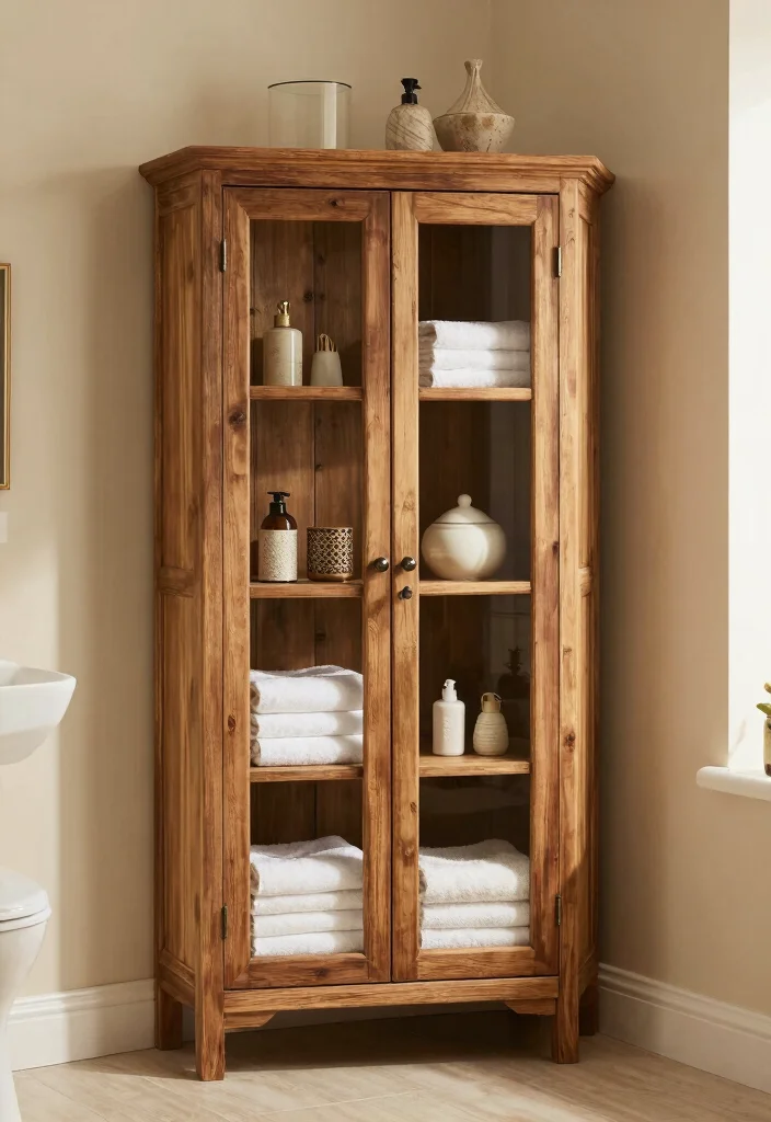 15 Bathroom Cabinet Storage Ideas That Reduce Clutter - 9. Corner Cabinets 1