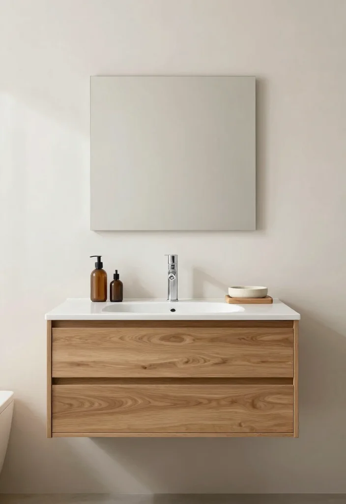 15 Bathroom Earth Tone Ideas With Cozy Balance - 13. Minimalistic Design Elements 1