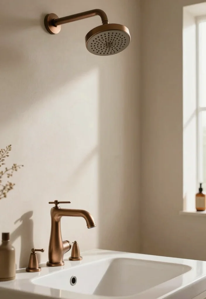 15 Bathroom Earth Tone Ideas With Cozy Balance - 7. Sustainable Fixtures 1