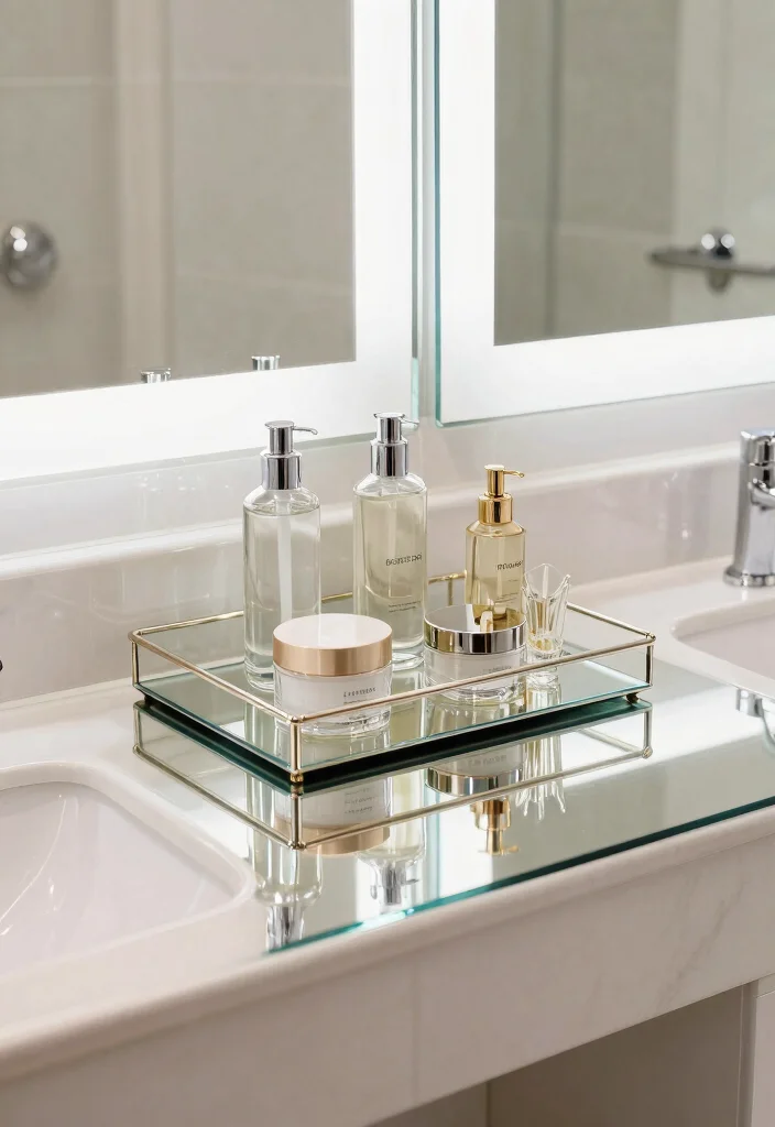 15 Bathroom Vanity Decor Ideas For A Finished Look - 15. Reflective Surfaces 1