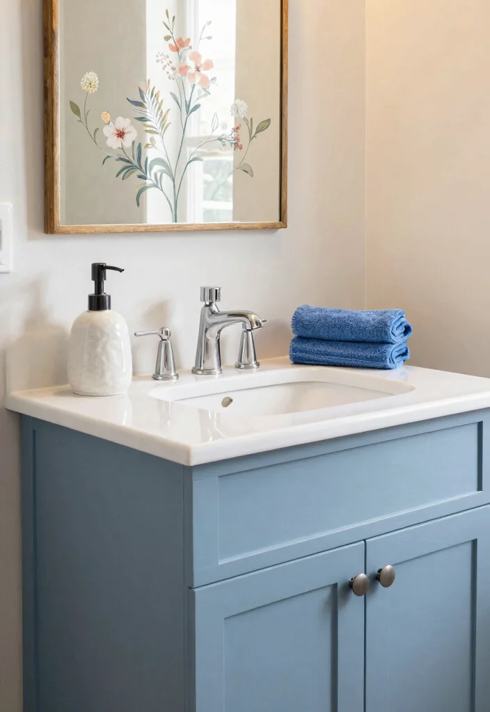 15 Bathroom Vanity Decor Ideas For A Finished Look - 6. Color Coordination 1