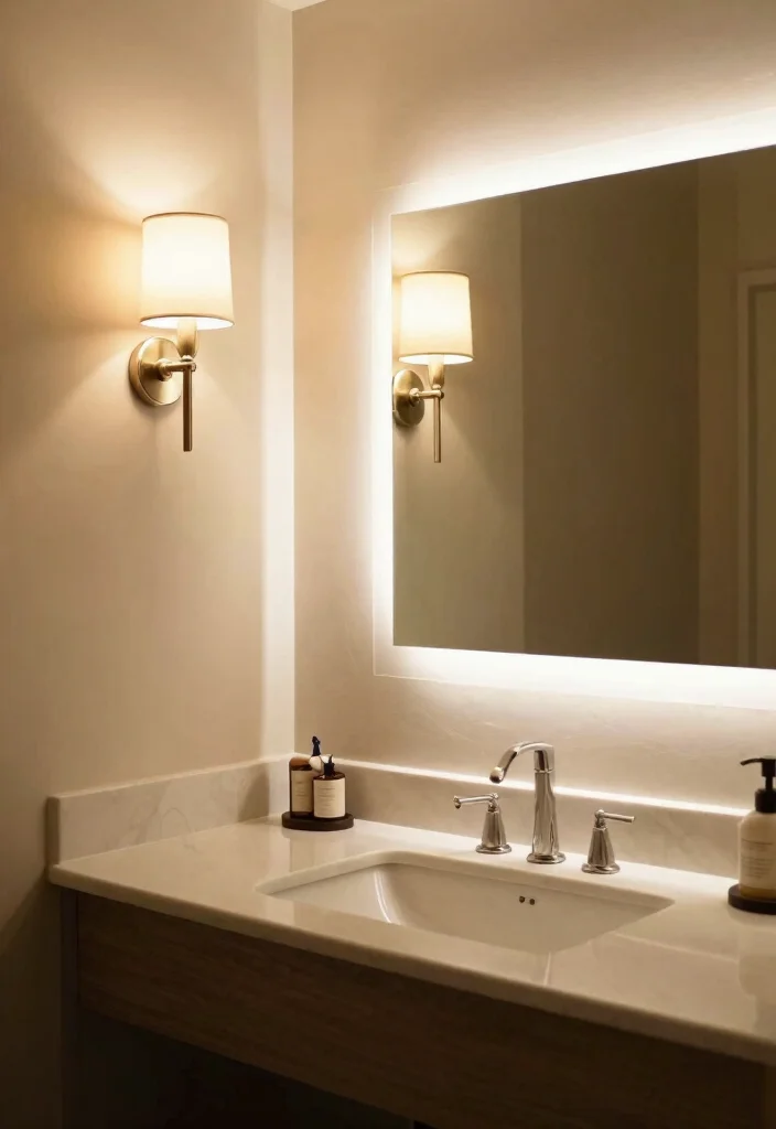 15 Bathroom Vanity Decor Ideas For A Finished Look - 9. Unique Lighting Options 1