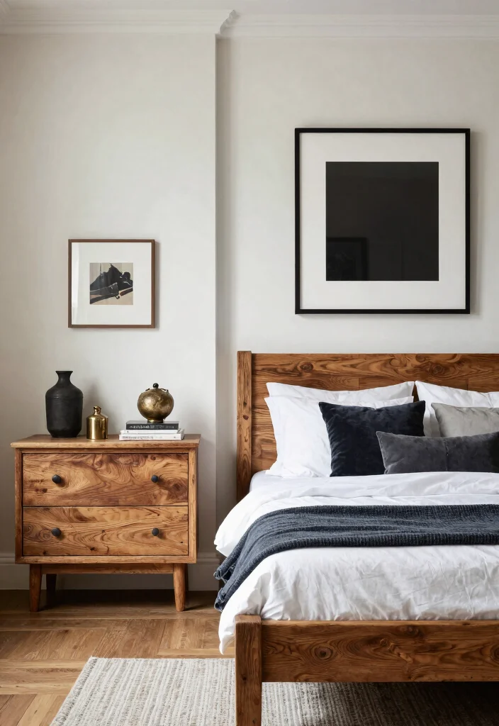 15 Bedroom With Chimney Wall Ideas: Cozy Architectural Charm - 10. Mix and Match Decor Styles 1