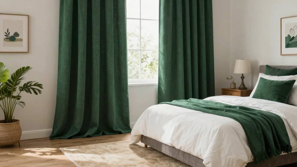 15 Dark Green Curtains Bedroom Ideas for a Cozy, Dramatic Touch