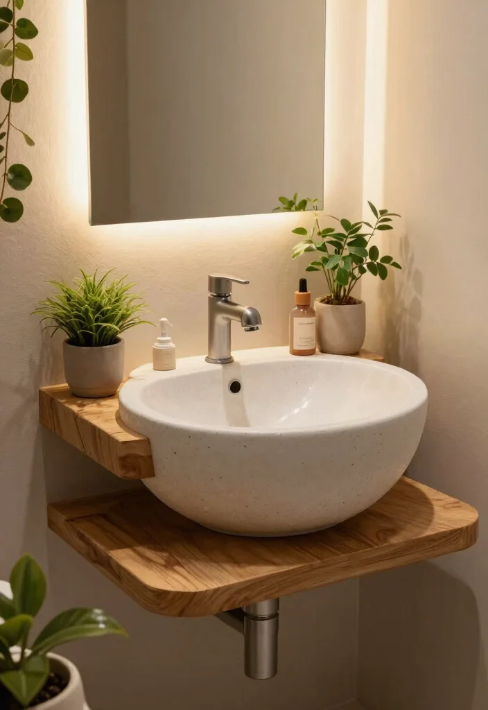 15 Floating Sink Bathroom Ideas For Small Spaces - 15. Eco-friendly Floating Sink Designs 1
