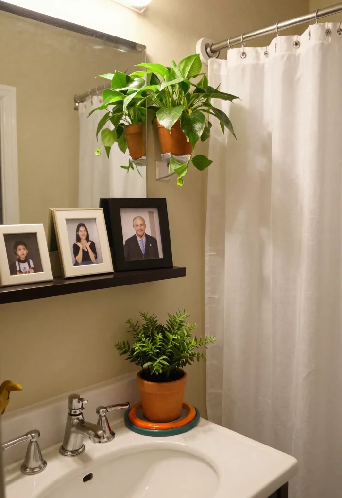 15 Funky Bathroom Ideas With Bold Personality - 15. Personal Touches 1