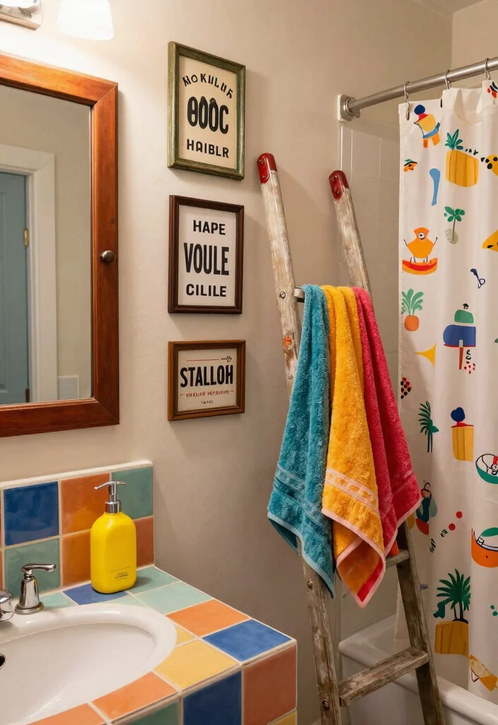 15 Funky Bathroom Ideas With Bold Personality - 3. Quirky Bathroom Accessories 1