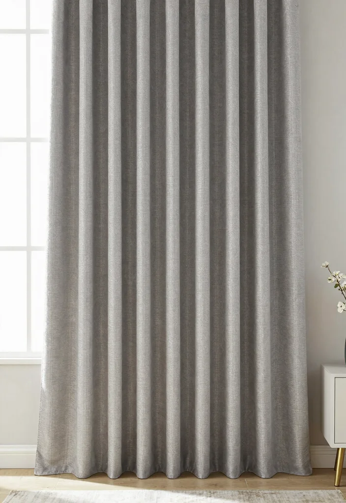 15 Gray Curtains Bedroom Ideas for a Neutral, Elegant Style - 12. Gray Curtains with Subtle Patterns for Elegance 1
