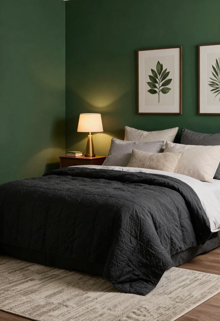 15 Low Light Bedroom Ideas for a Moody, Relaxing Ambience - 1. Embrace Dark Color Palettes 1