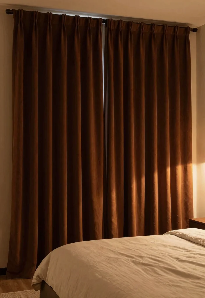 15 Low Light Bedroom Ideas for a Moody, Relaxing Ambience - 14. Consider Blackout Curtains for Better Sleep 1