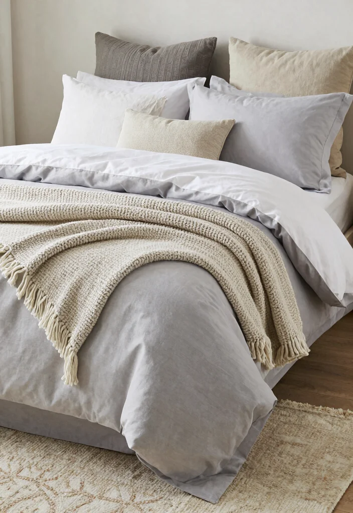 15 Low Light Bedroom Ideas for a Moody, Relaxing Ambience - 3. Layer Textures for Coziness 1