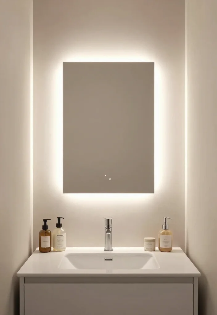 15 Small Bathroom Countertop Ideas That Maximize Space - 14. Use of Illuminated Mirrors 1