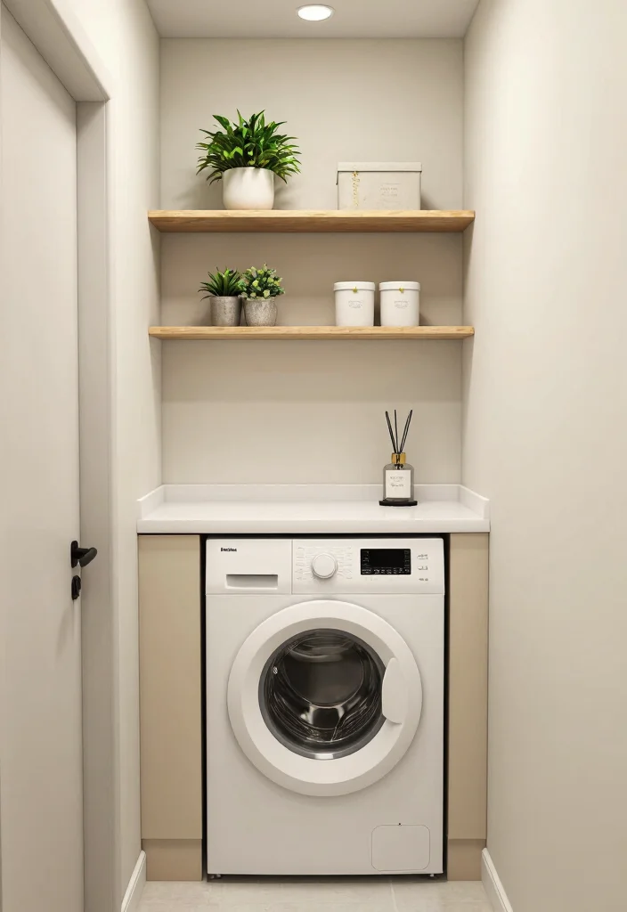 15 Small Bathroom Ideas With A Washing Machine Built In - 12. Compact Corner Solutions 1