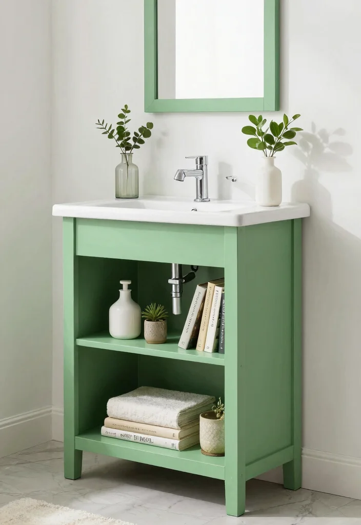 15 Upcycled Bathroom Vanity Ideas With Creative Charm - 12. Repurposed Bookshelf Vanity 1