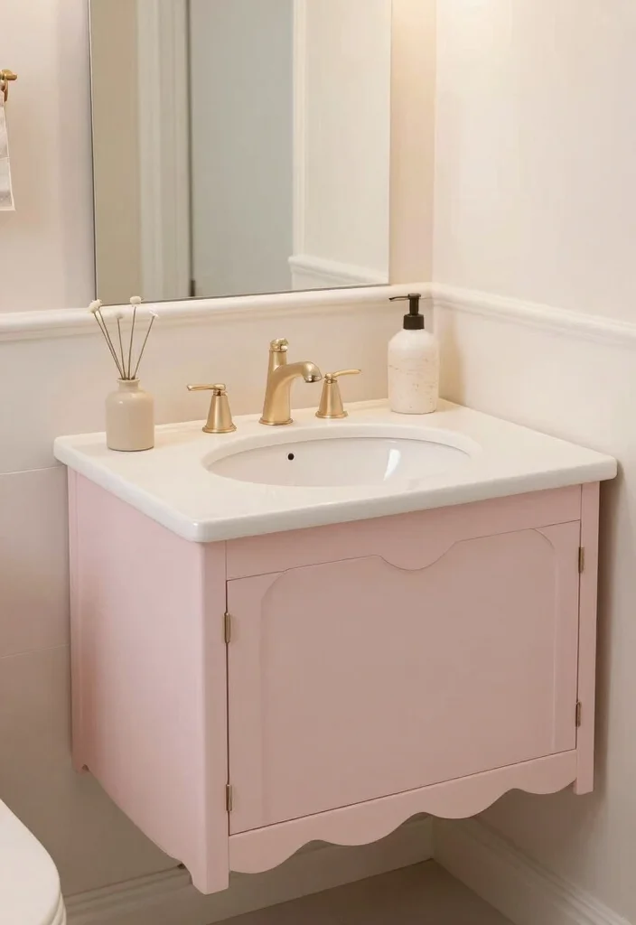 15 Upcycled Bathroom Vanity Ideas With Creative Charm - 14. Scalloped Edge Vanity 1