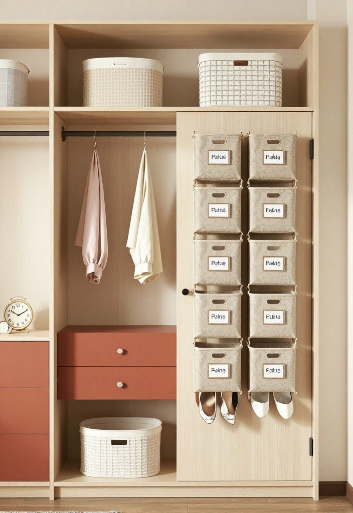 15 Wall Closet Ideas for Smart Hidden Storage in Small Bedrooms - 8. Creative Closet Organizers 1