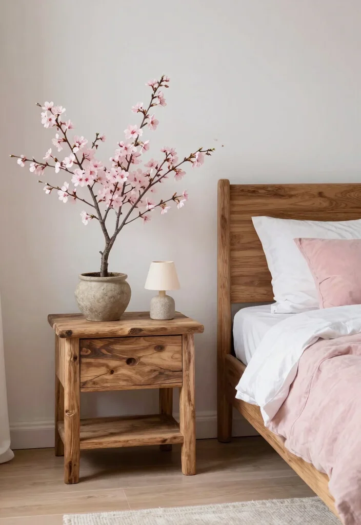 16 Cherry Blossom Bedroom Ideas Soft Romantic Aesthetic - 5. Incorporating Natural Elements 1