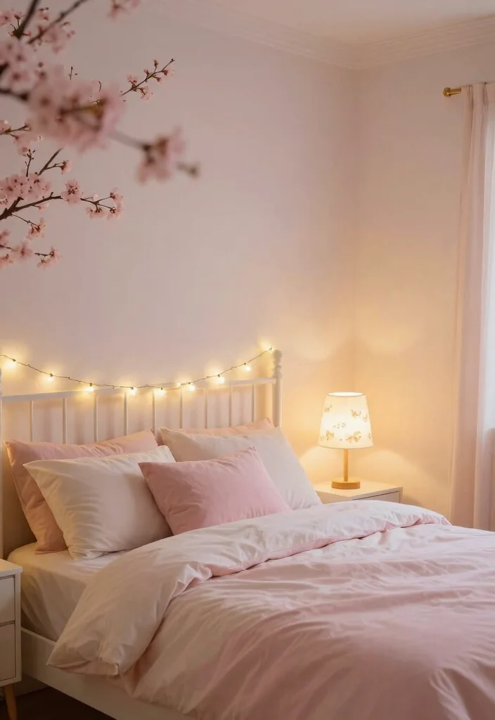 16 Cherry Blossom Bedroom Ideas Soft Romantic Aesthetic - 6. Use of Light and Color 1