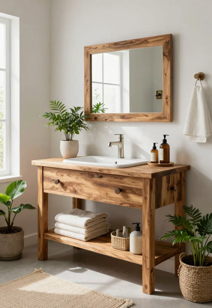 16 Industrial Bathroom Vanity Ideas With Urban Edge - 11. Eco-Friendly Choices 1