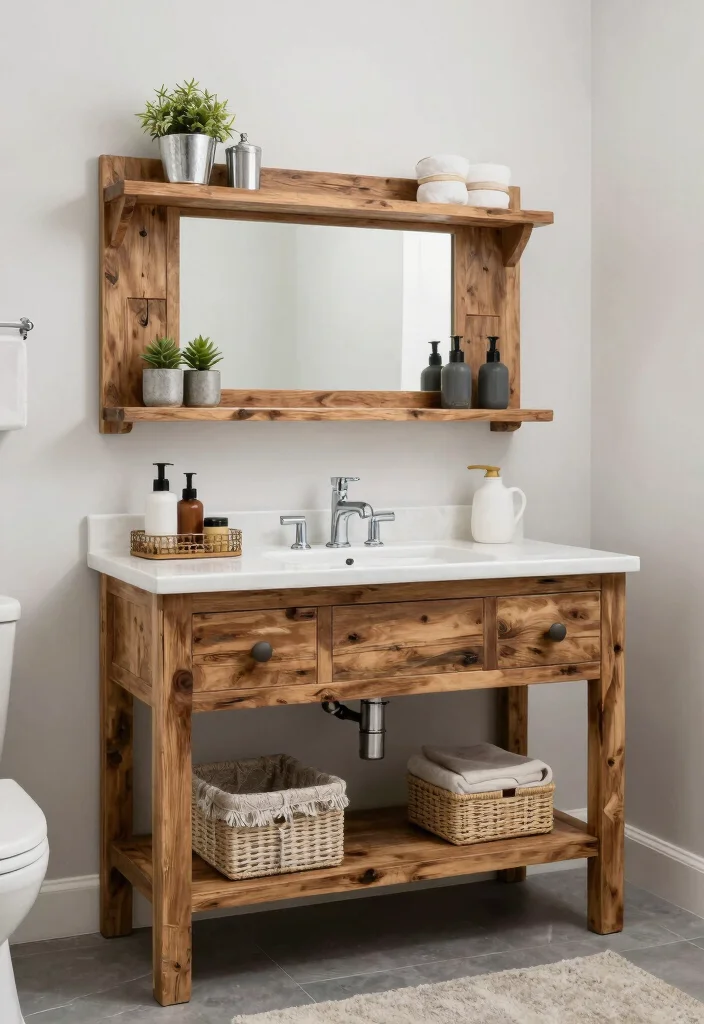 16 Industrial Bathroom Vanity Ideas With Urban Edge - 15. Combining Functionality with Style 1