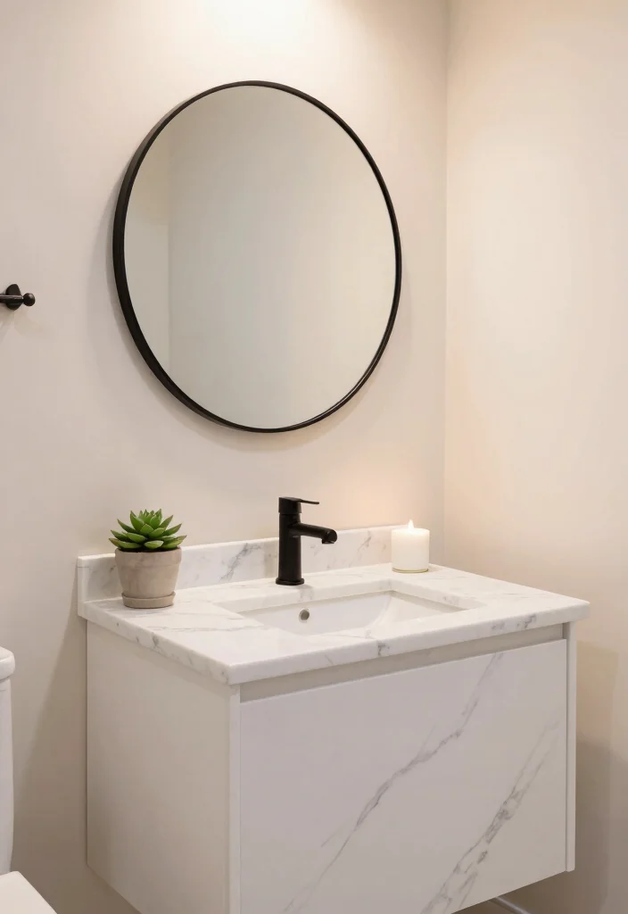 16 Marble Vanity Bathroom Ideas With Luxury Appeal - 1. Elegant White Marble Vanity 1