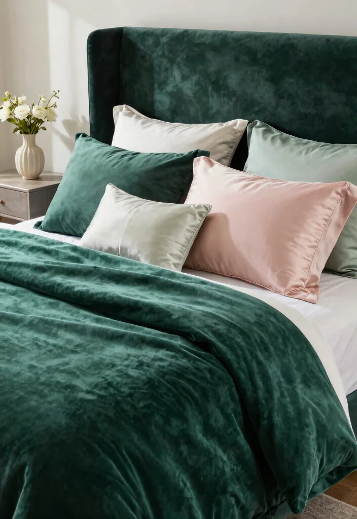 16 Modern Classic Bedroom Design Ideas for Timeless Luxury Style - 1. Opulent Fabrics: Velvet and Silk 1