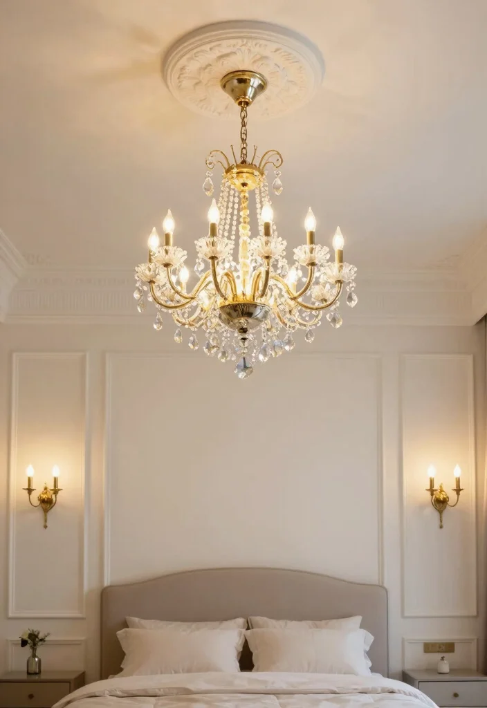 16 Modern Classic Bedroom Design Ideas for Timeless Luxury Style - 2. Elegant Lighting: Chandeliers and Sconces 1