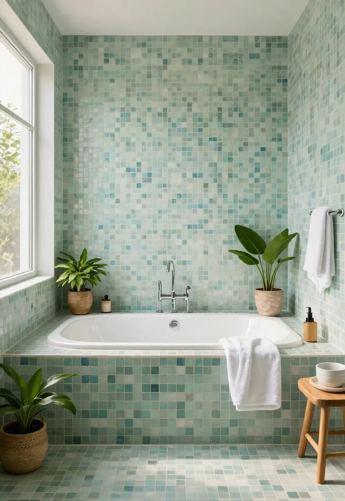 16 Mosaic Bathroom Ideas With Artistic Texture - 13. Spa-Like Retreat 1