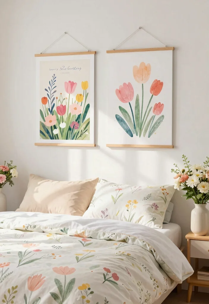 16 Poster Prints Wall Bedroom Ideas: Trendy Personal Decor - 13. Seasonal Decor: Change It Up! 1