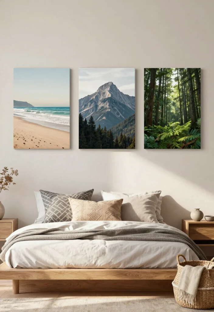 16 Poster Prints Wall Bedroom Ideas: Trendy Personal Decor - 2. Dreamy Landscapes: Escape to Nature 1