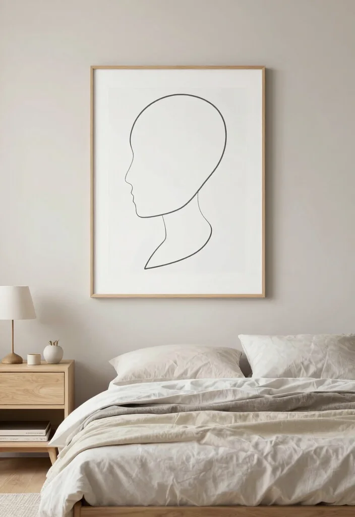 16 Poster Prints Wall Bedroom Ideas: Trendy Personal Decor - 6. Minimalist Approach: Less is More 1