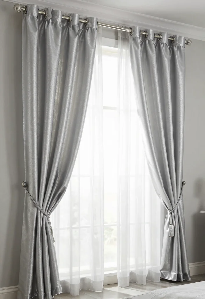 16 Silver Room Decor Bedroom Ideas Modern Luxe Shine - 15. Silver Window Treatments 1