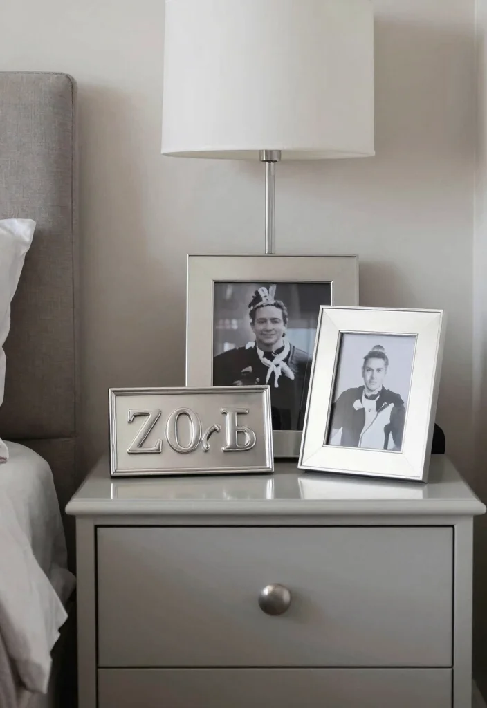 16 Silver Room Decor Bedroom Ideas Modern Luxe Shine - 16. Personalized Silver Decor 1