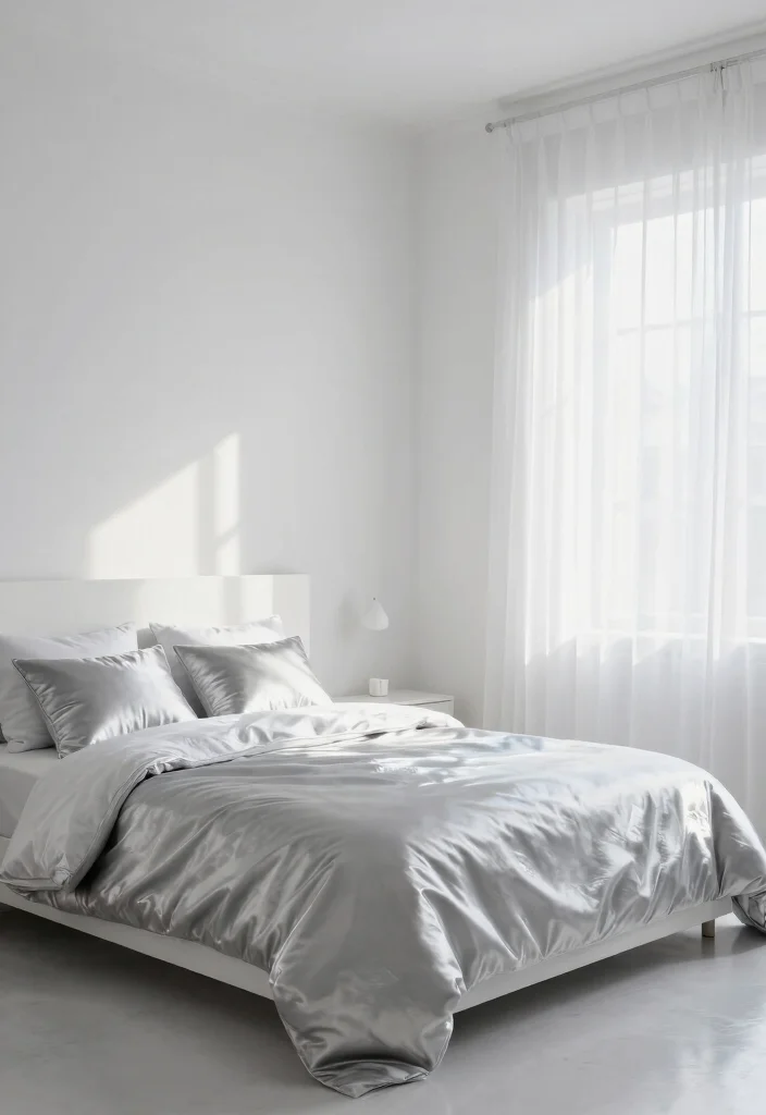 16 Silver Room Decor Bedroom Ideas Modern Luxe Shine - 6. Silver and White Color Palette 1