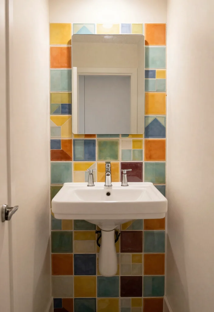 16 Small Bathroom Tile Ideas For Stylish Tiny Rooms - 11. Peel and Stick Tiles for Easy Updates 1