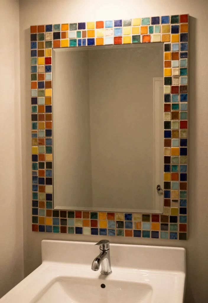 16 Small Bathroom Tile Ideas For Stylish Tiny Rooms - 14. Creative Tile Borders 1