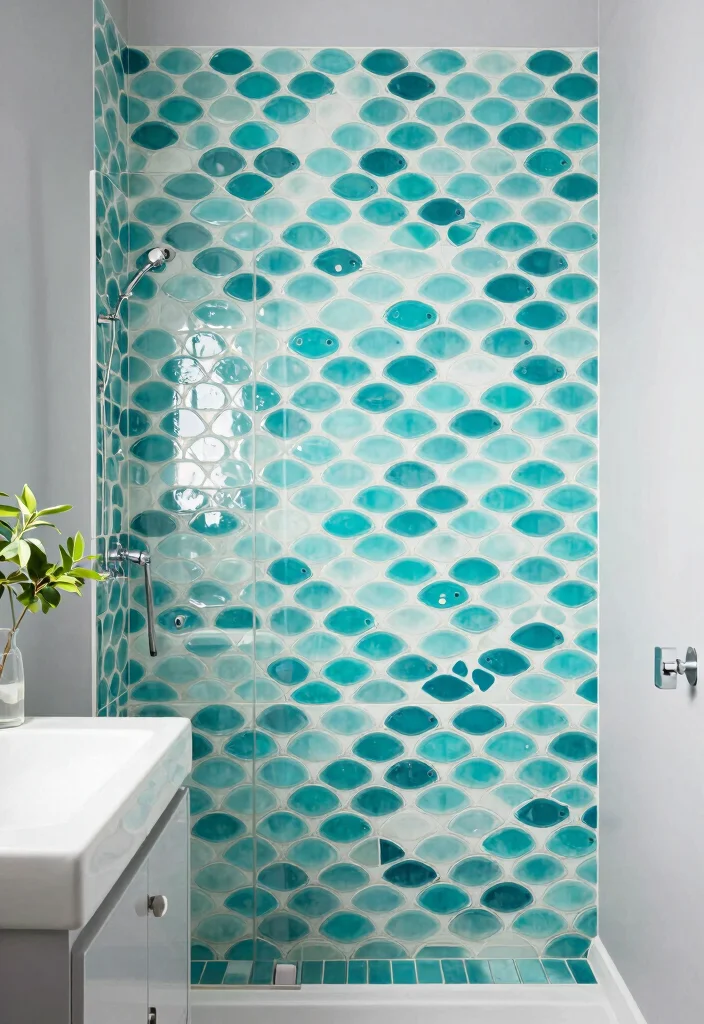 16 Small Bathroom Tile Ideas For Stylish Tiny Rooms - 16. Fun Tile Shapes for Playful Designs 1