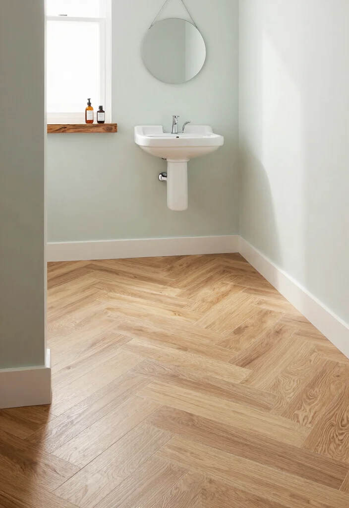 16 Small Bathroom Tile Ideas For Stylish Tiny Rooms - 2. Porcelain Tiles with Wood Look 1