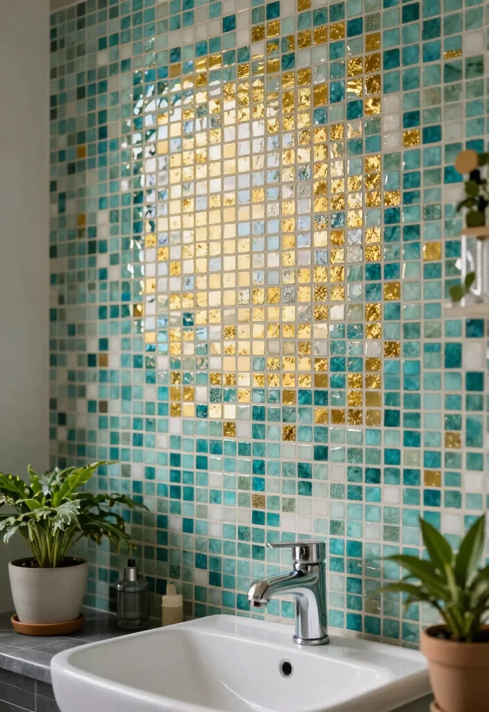 16 Small Bathroom Tile Ideas For Stylish Tiny Rooms - 5. Mosaic Tile Accents 1