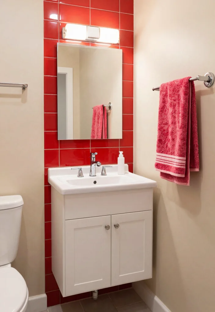 16 Small Bathroom Tile Ideas For Stylish Tiny Rooms - 7. Bold Color Tiles 1