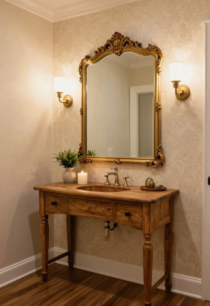 16 Small Rental Bathroom Ideas With Big Style - 1. Mirrored Accents for Depth 1